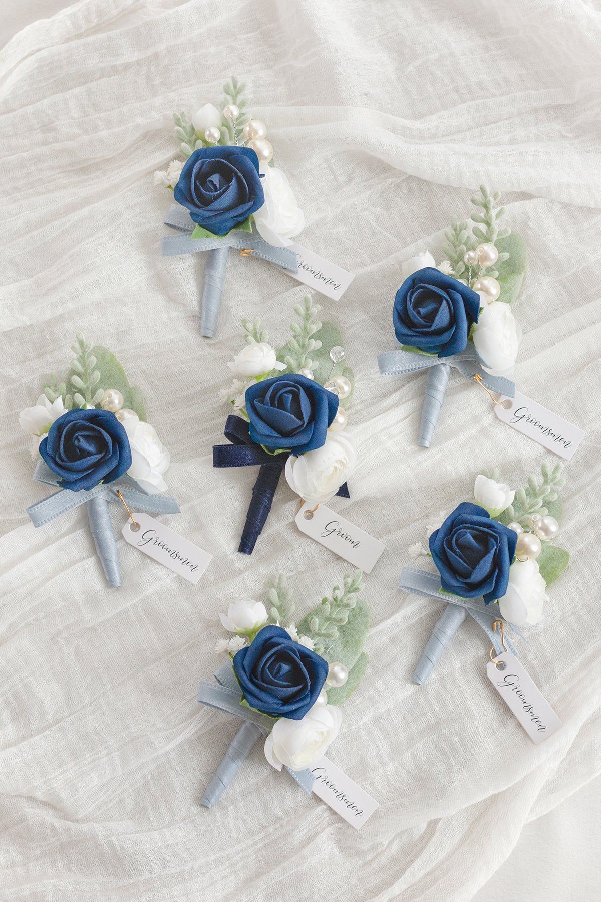 Pre-Arranged Bridal Flower Package in Dusty Rose & Navy