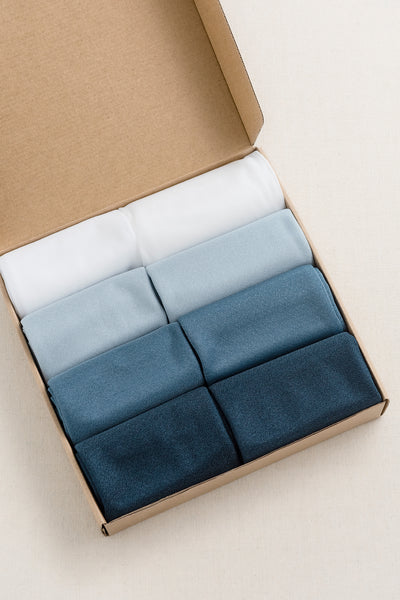 Table Linens in Dusty Rose & Navy