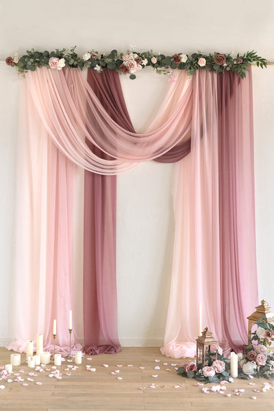 Wedding Arch Drapes in Dusty Rose & Navy