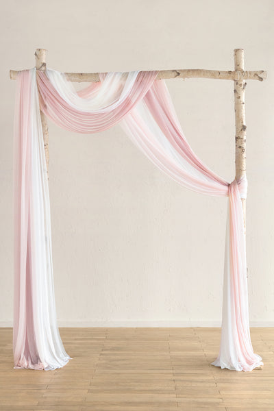 Wedding Arch Drapes in Blush & Cream