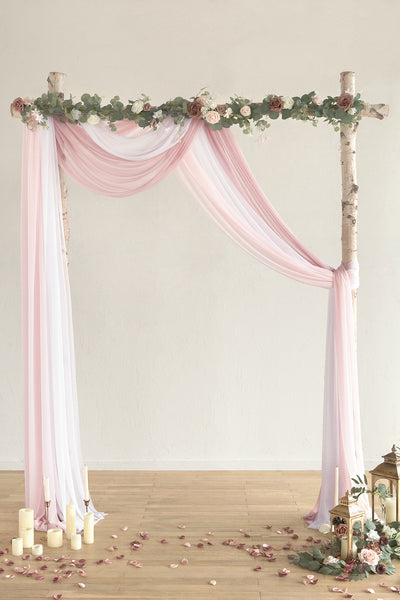 Wedding Arch Drapes in Blush & Cream