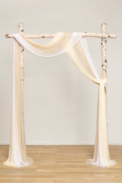 Sheer Wedding Arch Draping 30" w x 20ft  - Ombre Colors