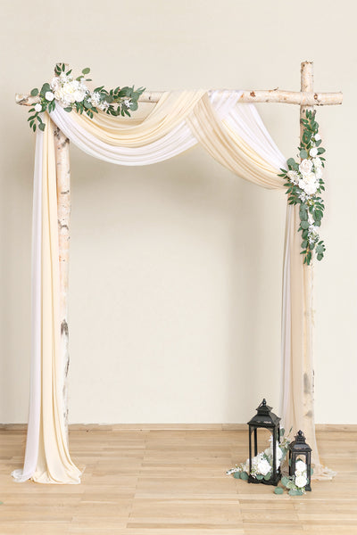 Sheer Wedding Arch Draping 30" w x 20ft  - Ombre Colors