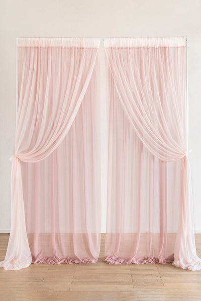 Wedding Backdrop Curtains in Dusty Rose & Navy