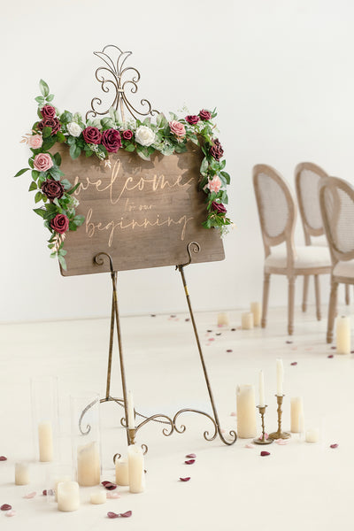 5ft Flower Garland in Burgundy