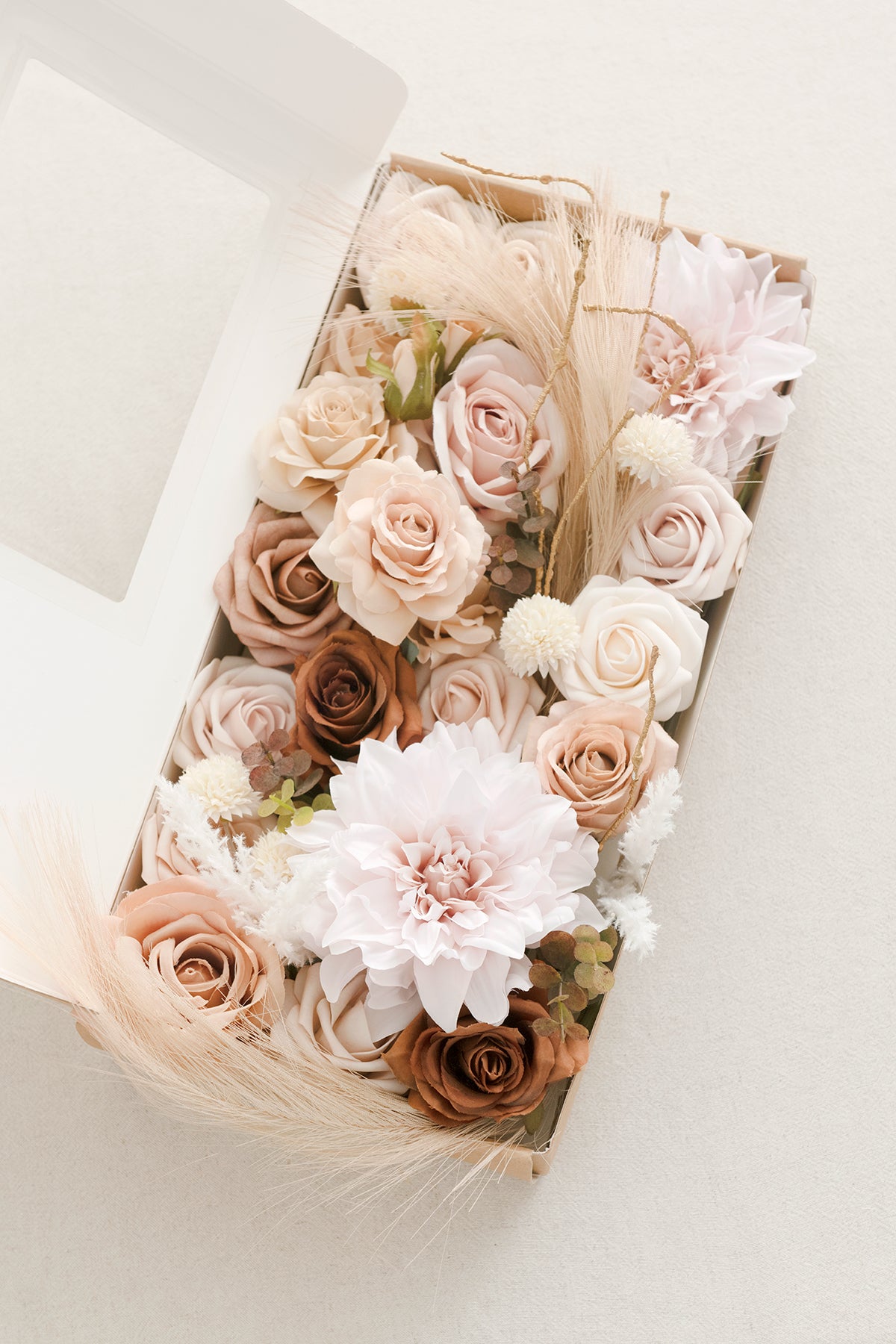 DIY Designer Flower Boxes in White & Beige