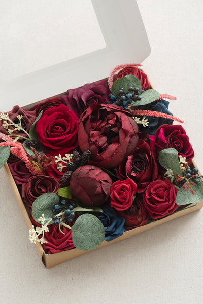 Dusty Blue & Navy Designer Flower Boxes