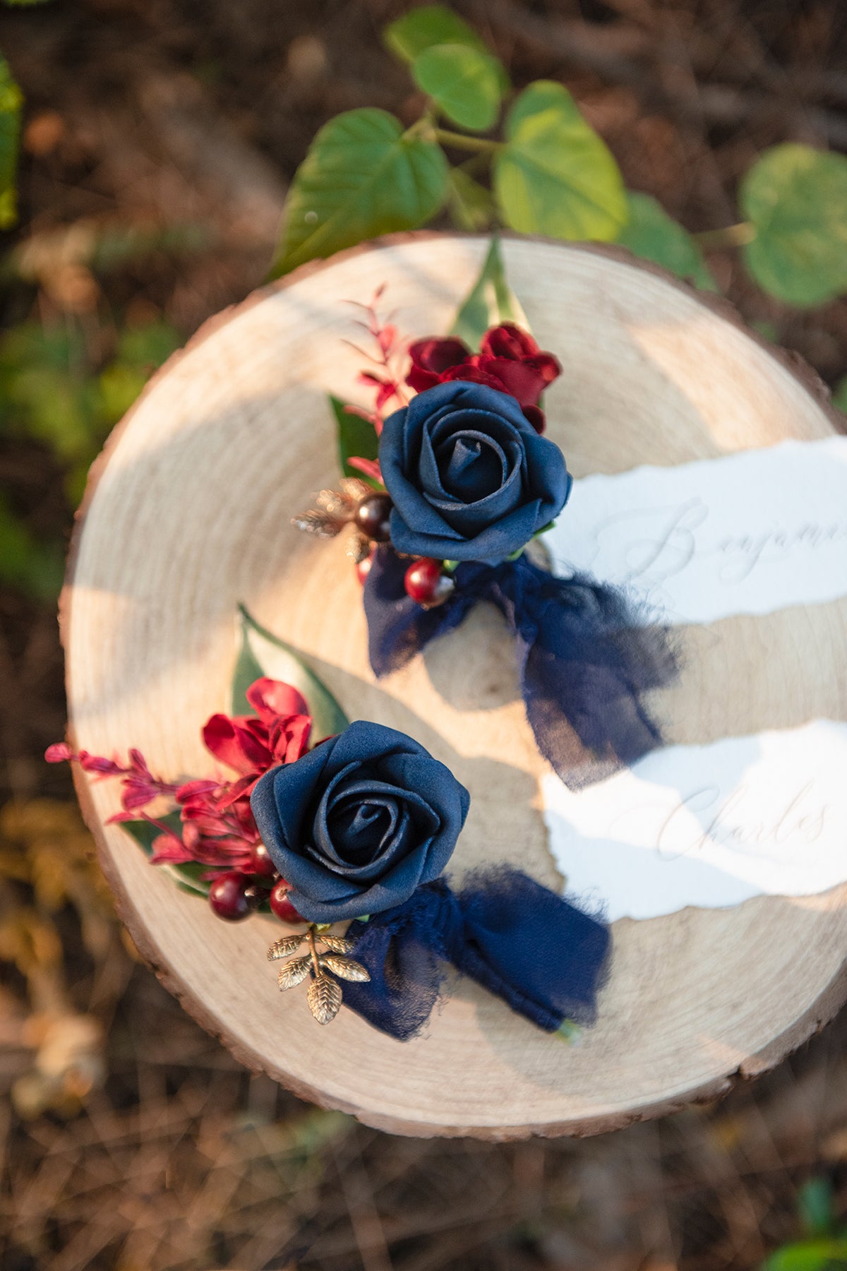 Burgundy, Navy and Blush Handfasting Cord