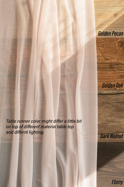 Romantic Sheer Table Runner 29“ w x 10ft/14ft