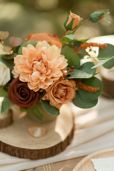 Assorted Floral Centerpiece Set in Sunset Terracotta