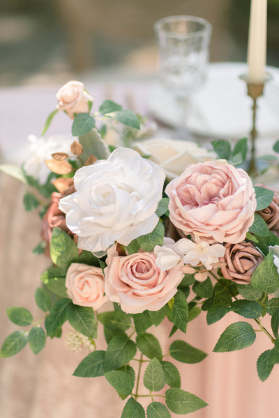 Head Table Floral Swags in Dusty Rose & Cream | Limit-time