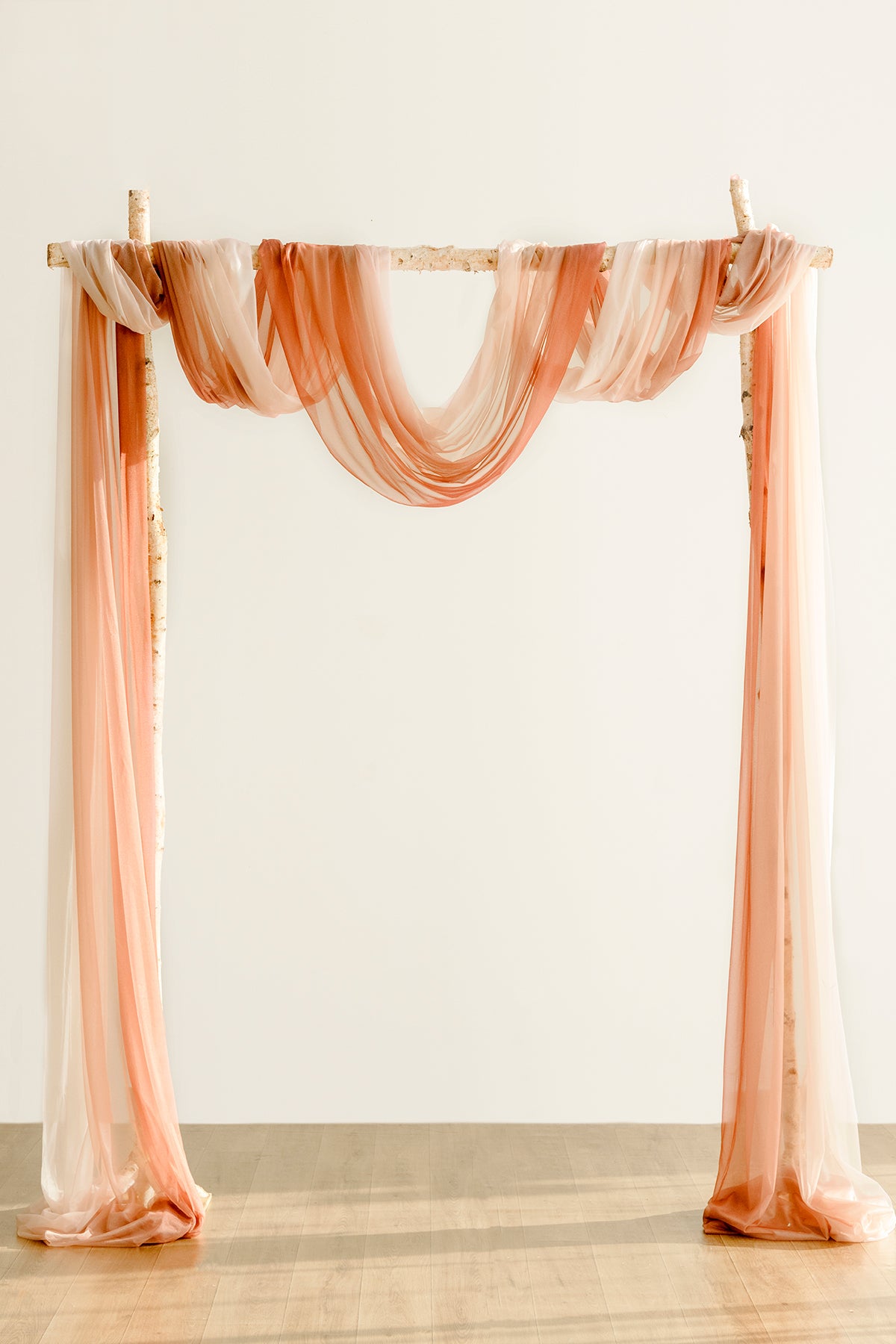 Ombre Extra Wide 60" W x 32ft L Wedding Backdrop Curtain in Sunset Terracotta | Clearance