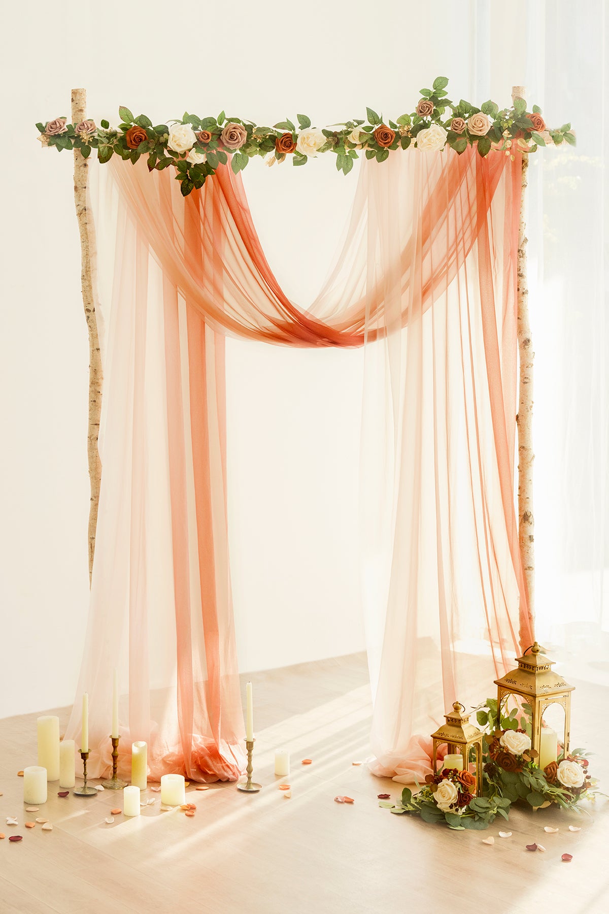 1 Panel Ombre Extra Wide Wedding Backdrop Curtain 60" W x 32ft L - Ombre Colors| Clearance
