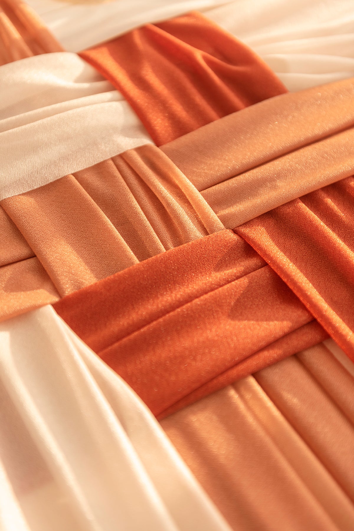 Table linens in Sunset Terracotta