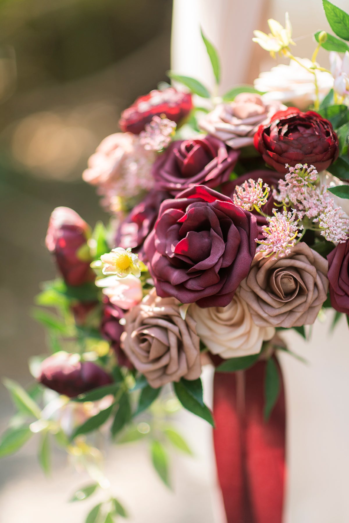 Marsala Wedding Flowers & Greenery