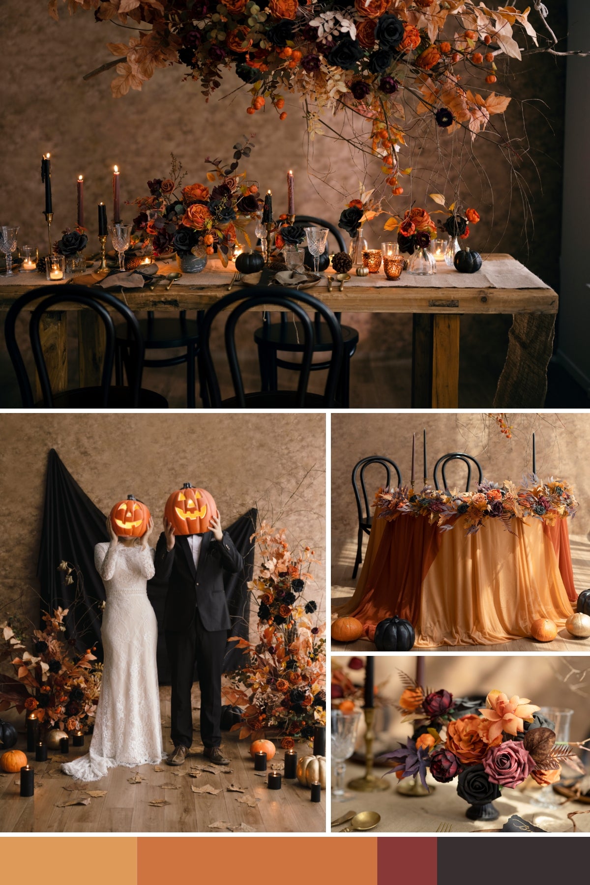 Orange and black wedding store