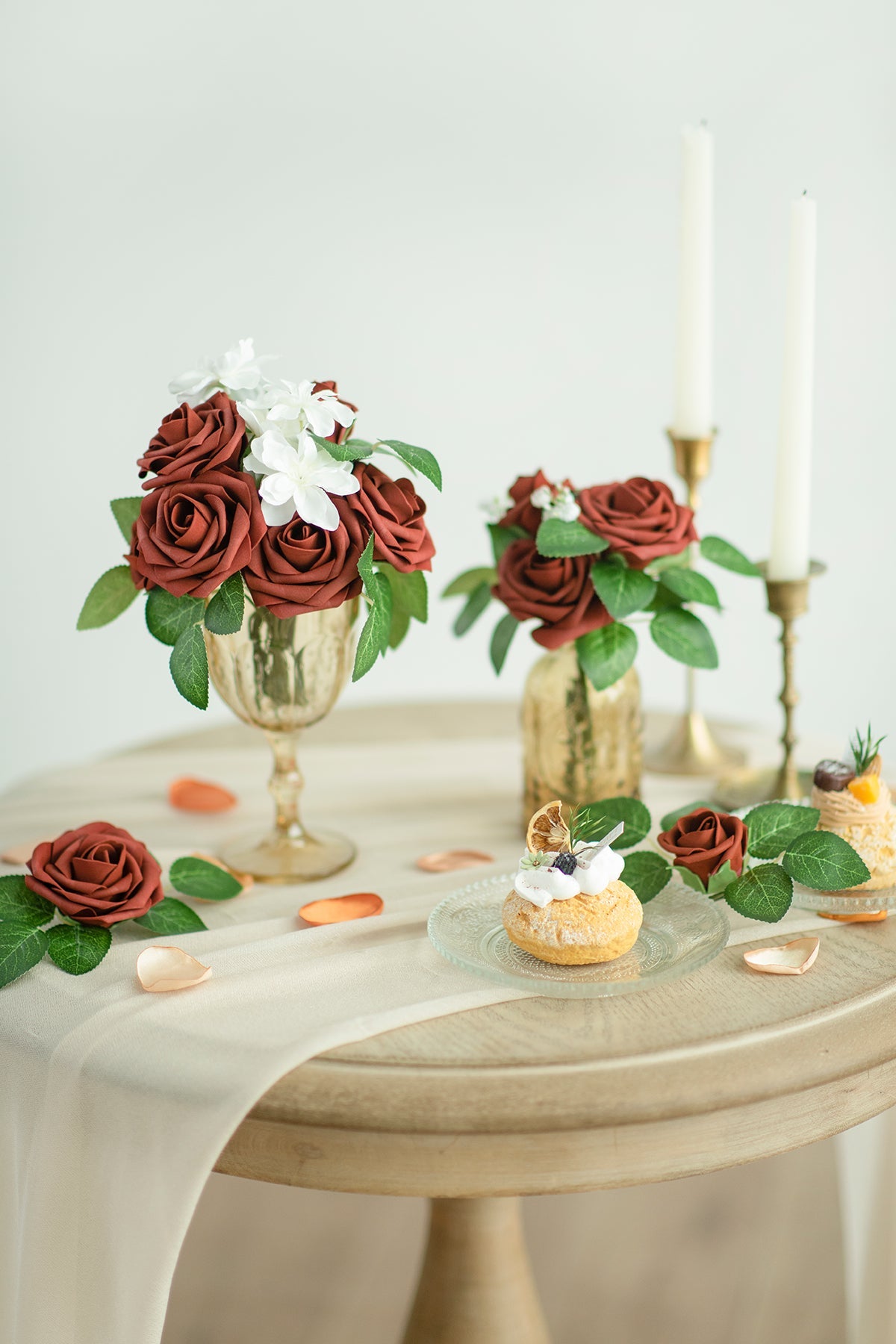 DIY Supporting Flower Boxes in Black & Pumpkin Orange Wedding
