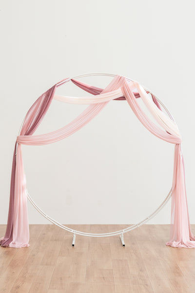Wedding Arch Drapes in Dusty Rose ＆ Cream