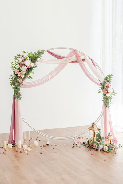 Sheer Wedding Arch Draping 30"w x 6.5 Yards  - Cinnamon Rose