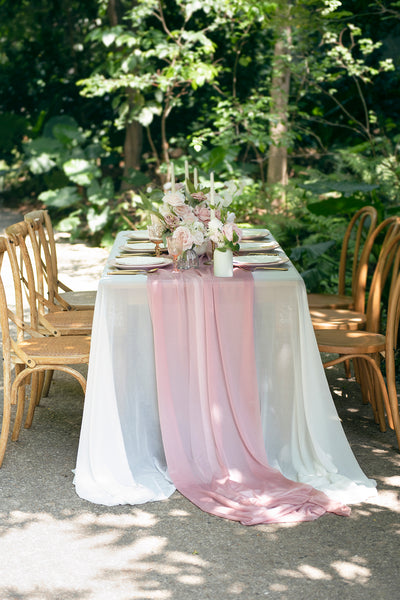 Table Linens in Burgundy & Dusty rose