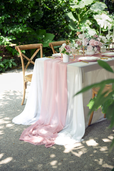 Table Linens in Dusty Rose & Mauve