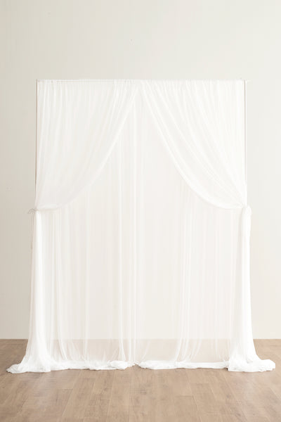 Wedding Backdrop Curtains in White & Sage