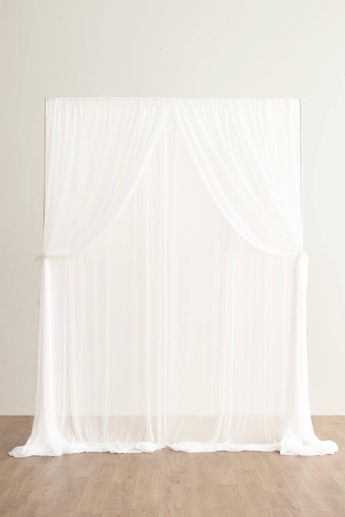 2-Layer Wedding Backdrop Curtains 59" x 10ft (Set of 2) - 6 Colors