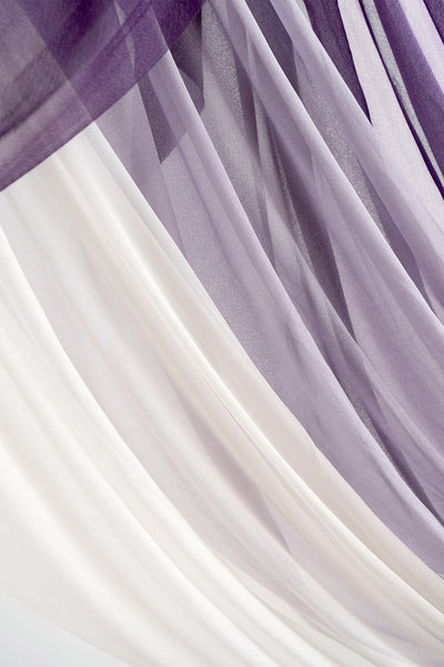 Wedding Arch Drapes in Lilac & Gold
