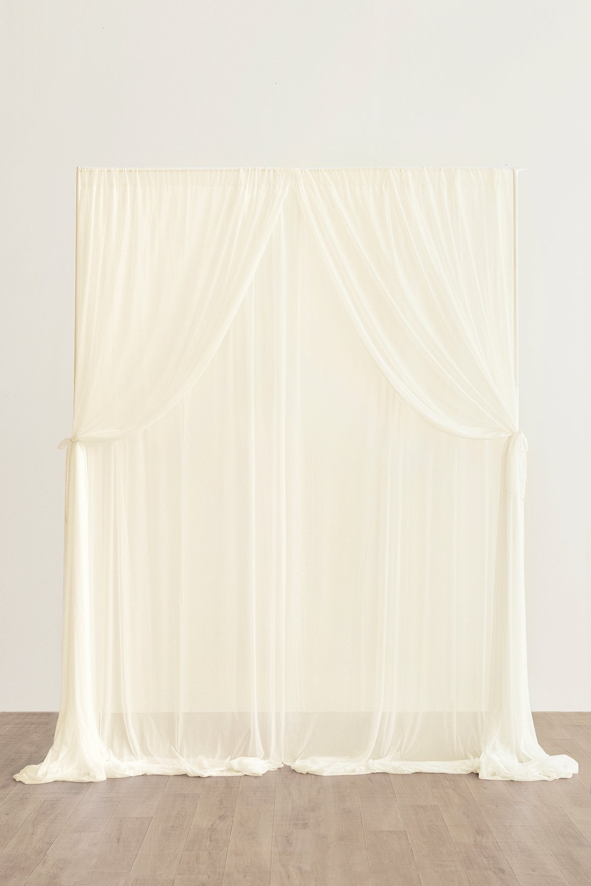 2-Layer Wedding Backdrop Curtains 59" x 10ft (Set of 2) - 6 Colors