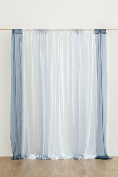Wedding Backdrop Curtains in Dusty Rose & Navy