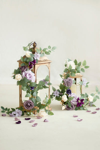 1.8 Flower Garlands in Lilac & Gold