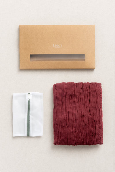 Table Linens in Burgundy & Dusty rose