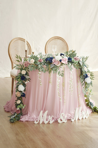 Pre-Arranged Wedding Flower Package in Dusty Rose & Navy
