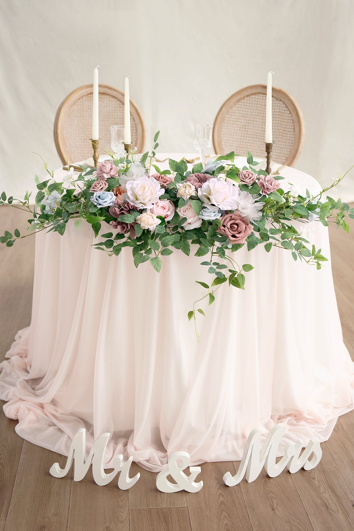 Head Table Floral Swags in English Pastel