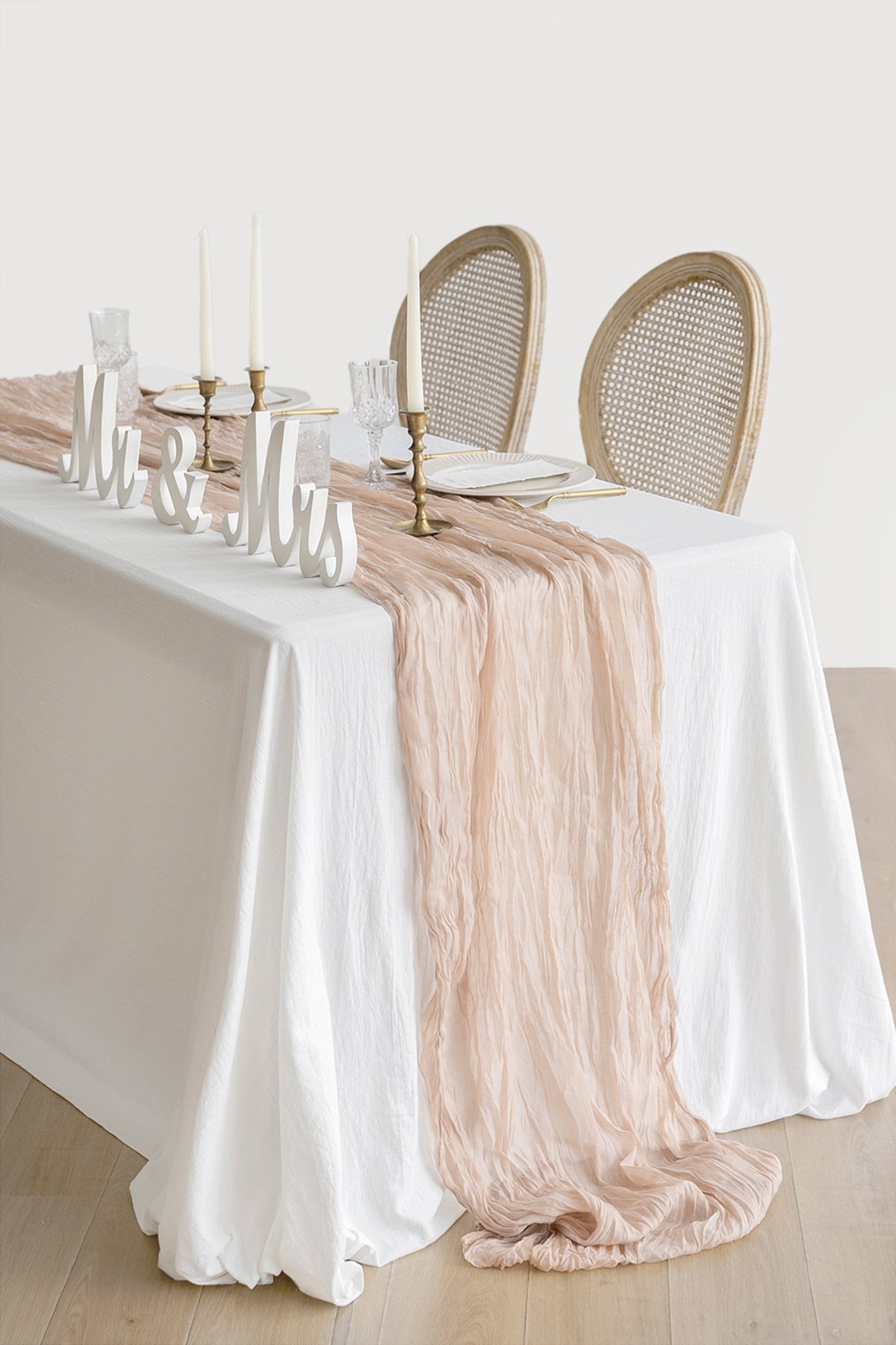 Wedding Linens  Rustic Gauze Cheesecloth Table Runner 30w x  10ft/12ft/14ft - 6 colors – Ling's Moment