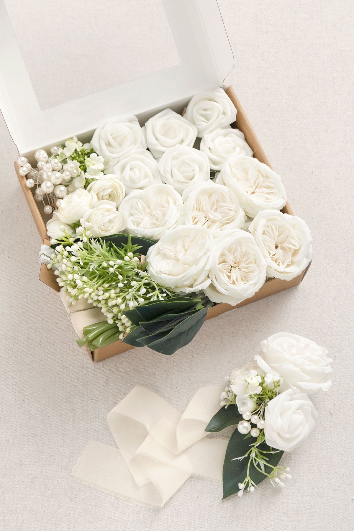 DIY Wedding Flower Packages in White & Sage