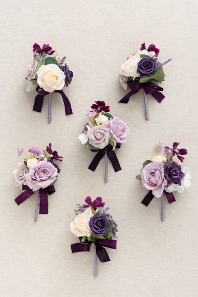 Mini Ready-to-Use Flower Centerpiece Set in Lilac & Gold