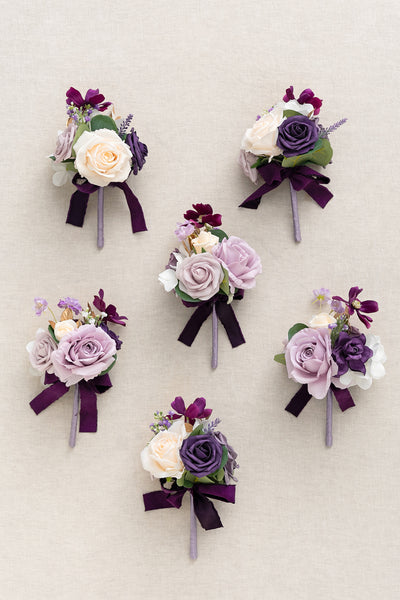 Mini Premade Flower Centerpiece Set in Lilac & Gold