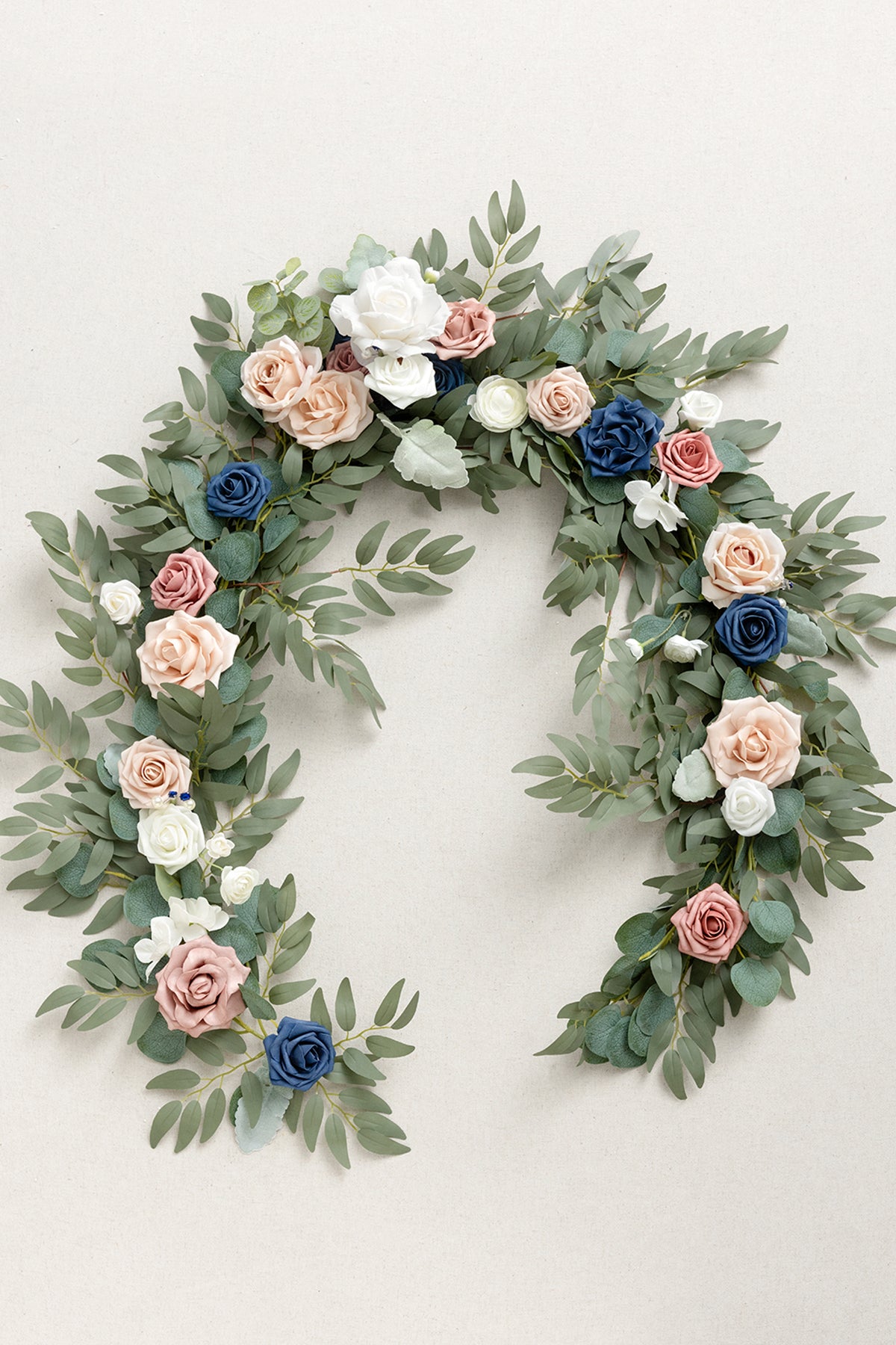 6ft Flower Garland in Dusty Rose & Navy