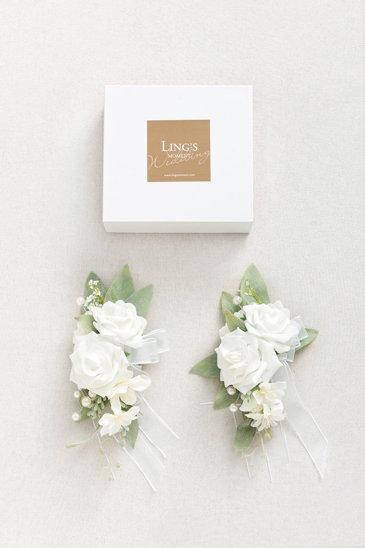 Shoulder Corsages in White