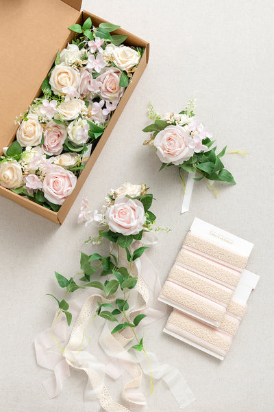 Wedding Aisle Decoration Pew Flowers in Blush