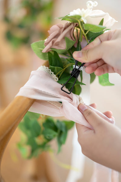 Wedding Aisle Decoration Pew Flowers in Blush