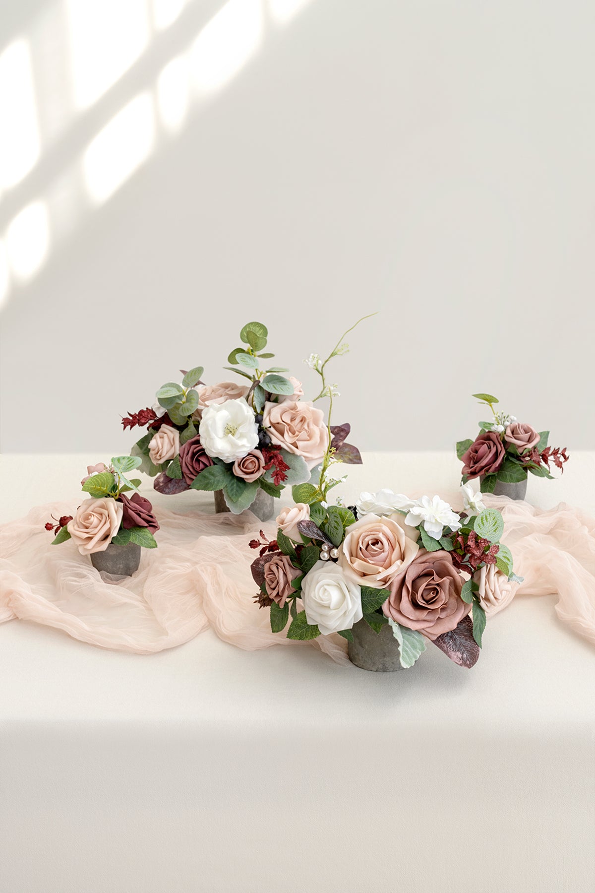 Assorted Floral Centerpiece Set in Dusty Rose & Mauve | Limit-time