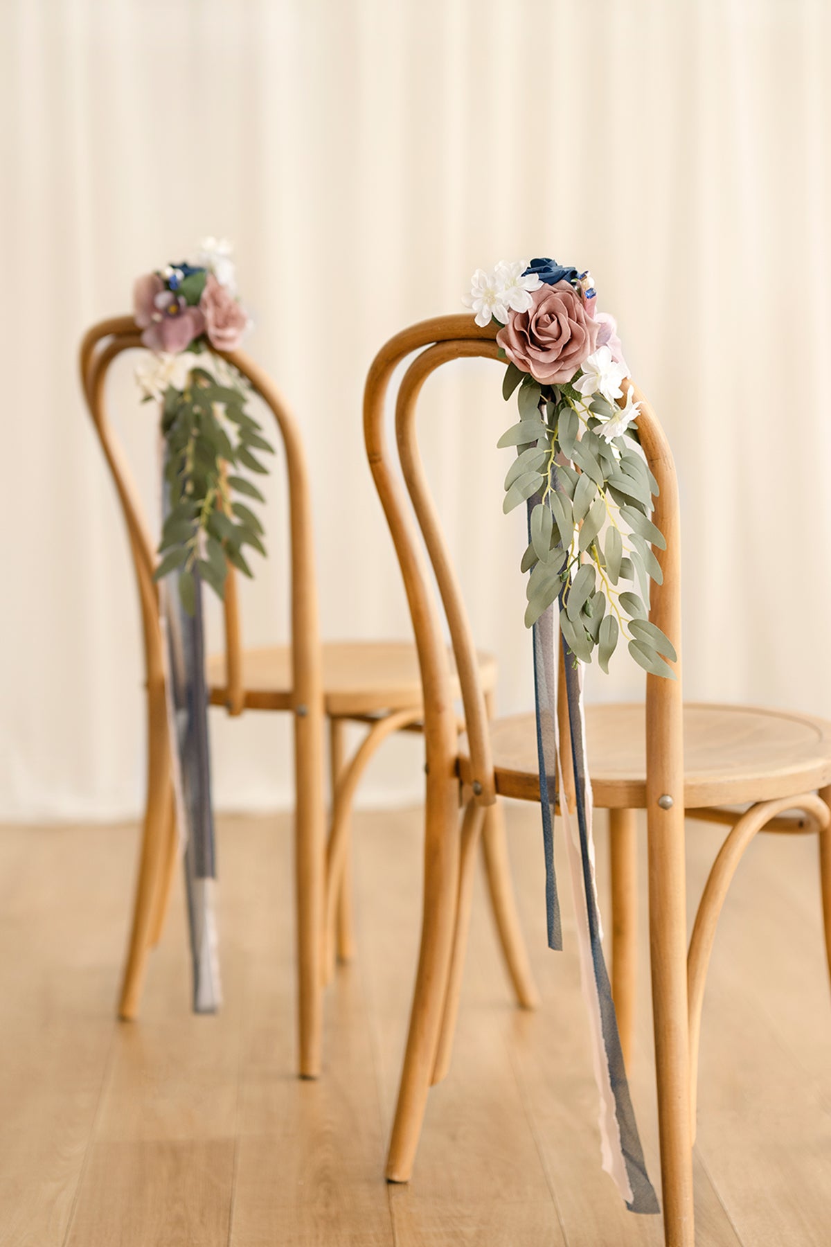 Aisle & Chair Decor in Dusty Rose & Navy
