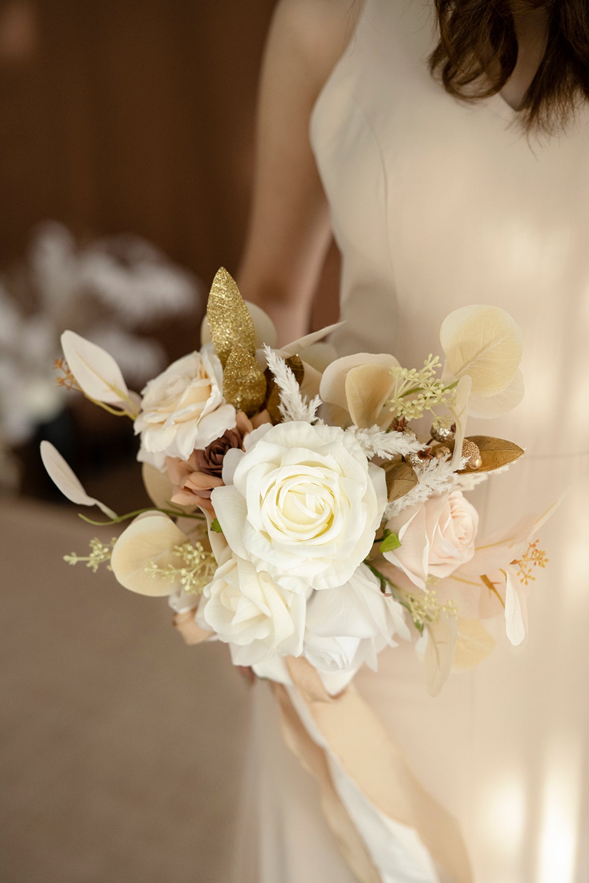 Gold bridesmaid bouquets cheap