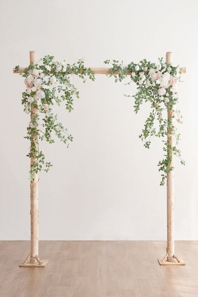 Flat Arch Flower in White & Sage | Clearance