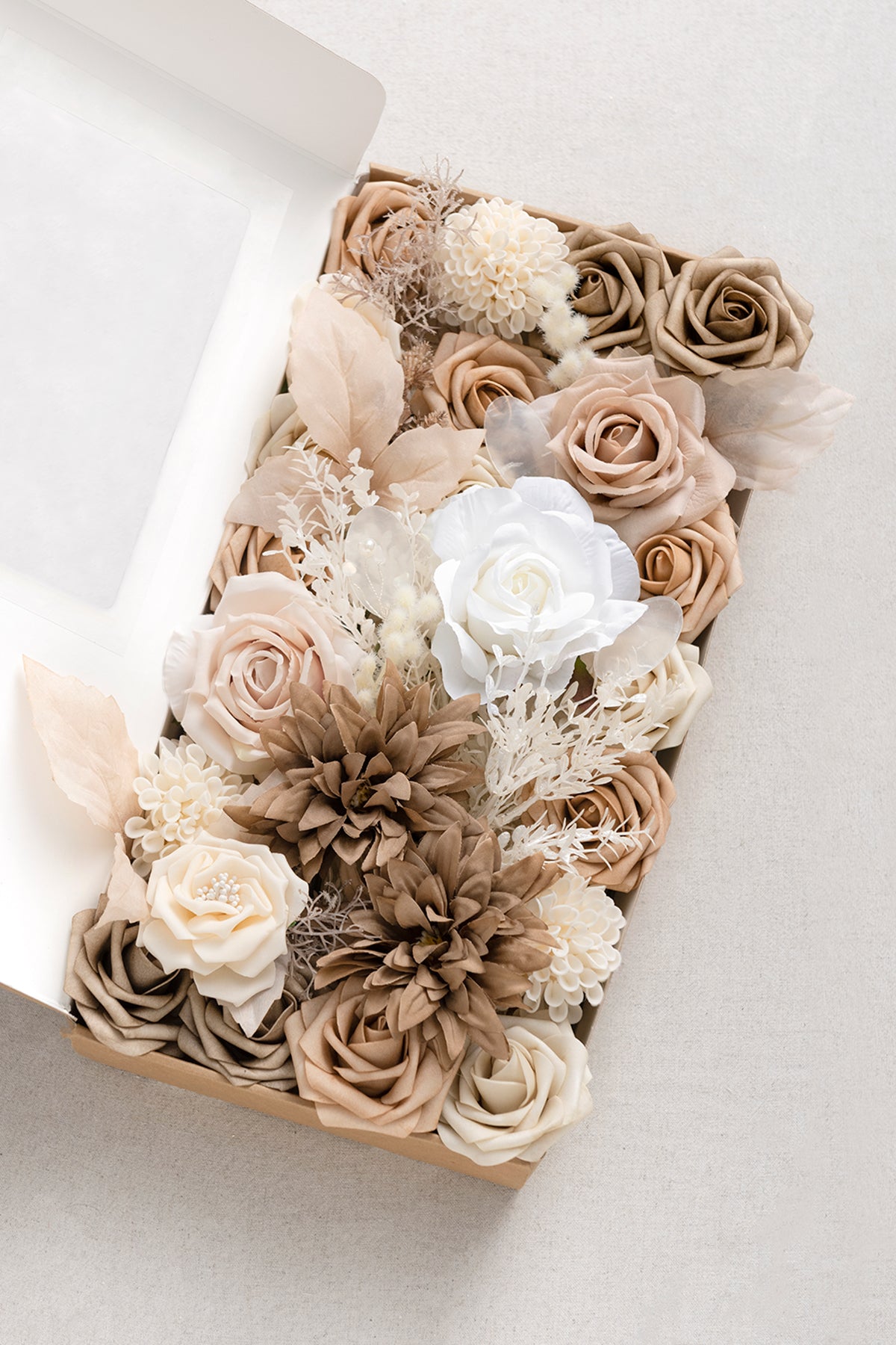 DIY Designer Flower Boxes in White & Beige