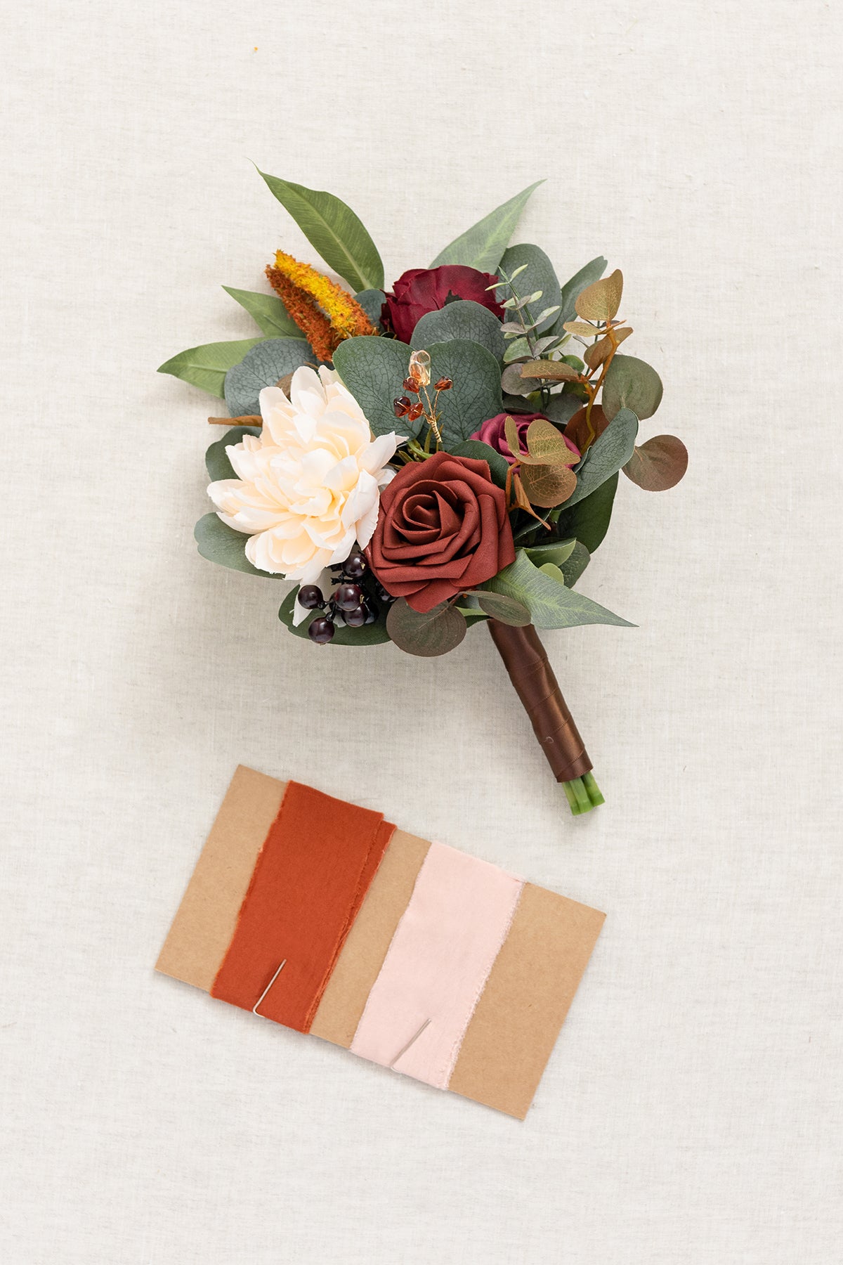 Bridesmaid Posy in Sunset Terracotta