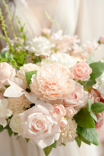 Medium Free-Form Bridal Bouquet in Blush & Cream