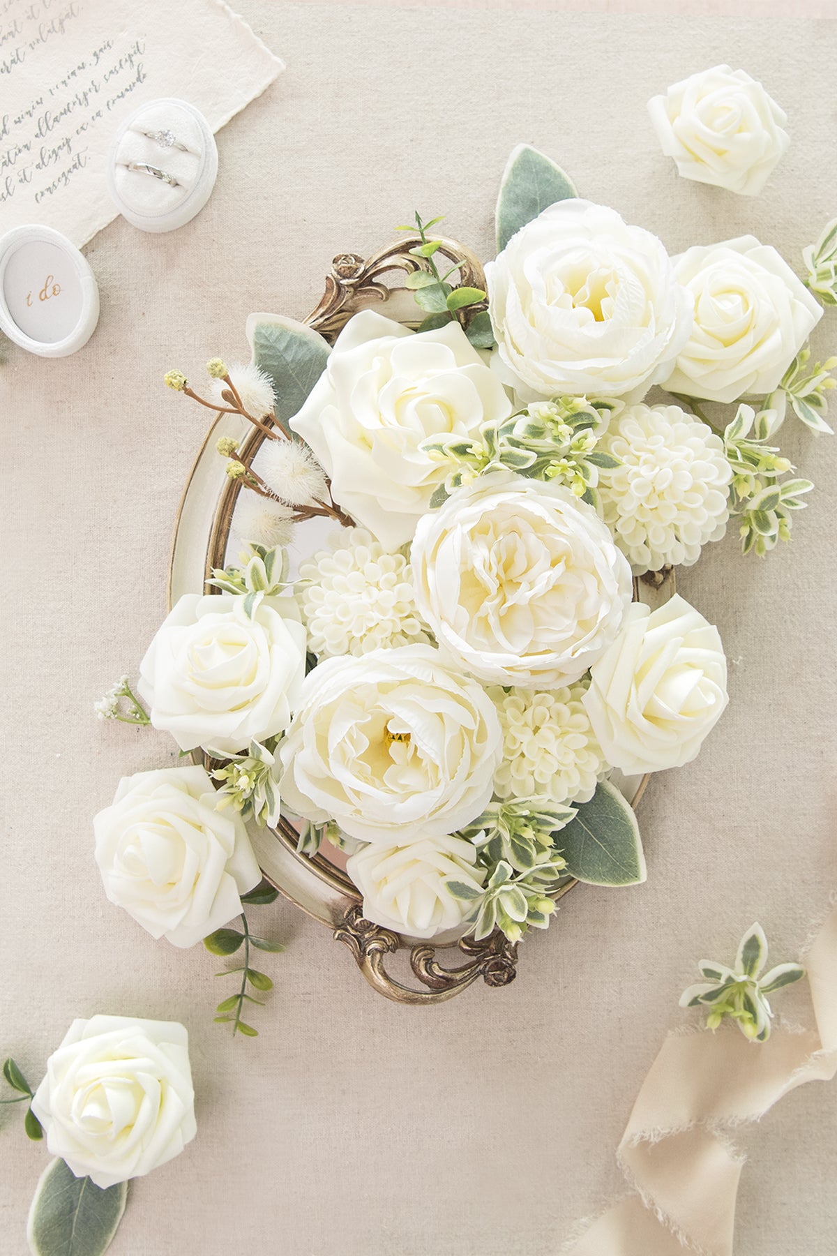 Natural White & Ivory Designer Flower Boxes
